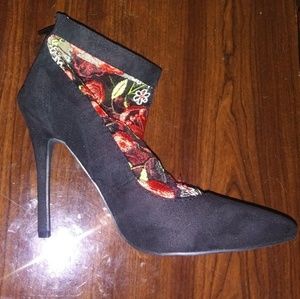 Floral Mesh High Heel